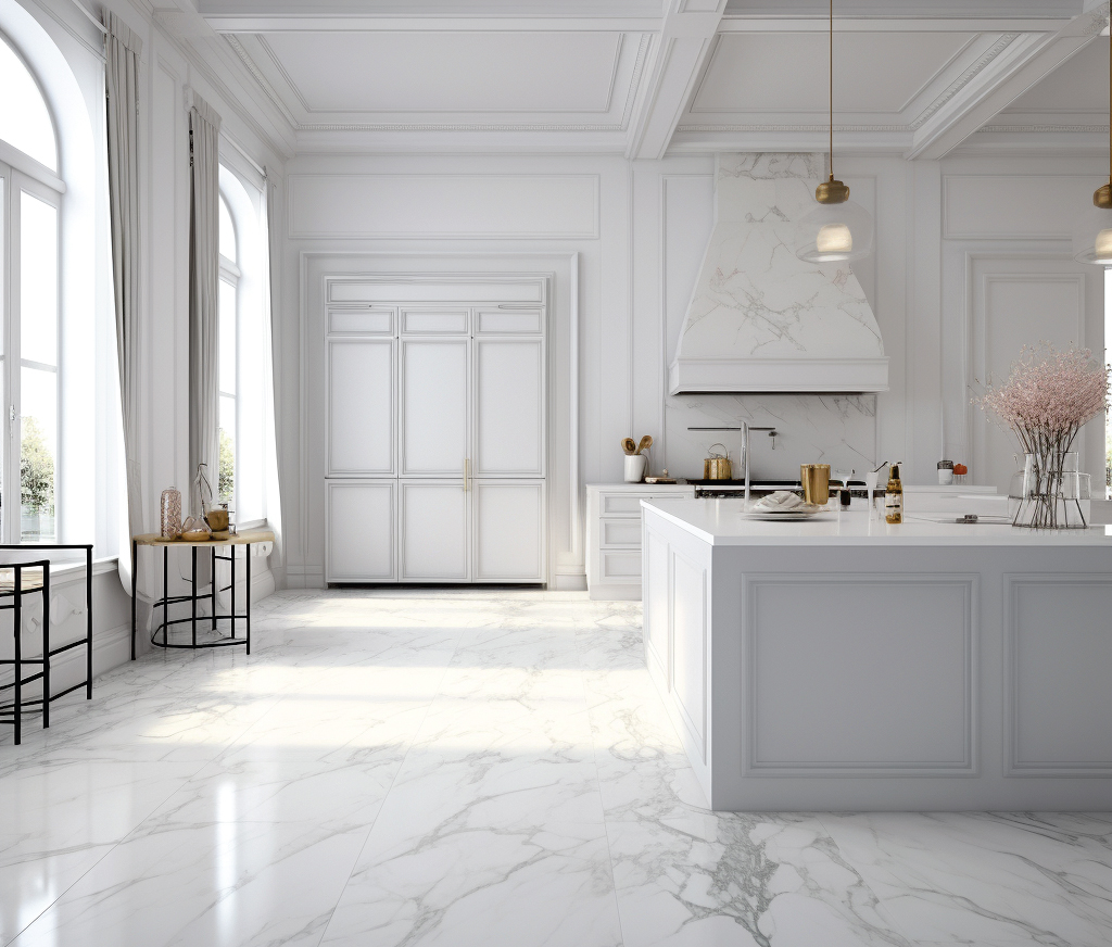 Zerde Tile Коллекция AMELIA White Mat 60*120 см в интерьере